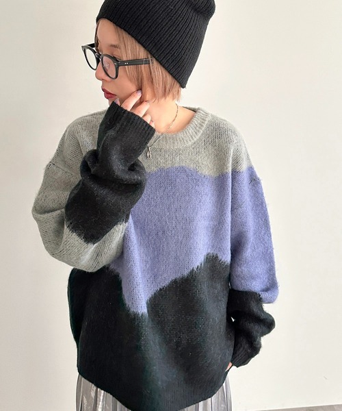 「apres jour mignon」 長袖ニット X-LARGE グリーン系その他 レディース_画像8