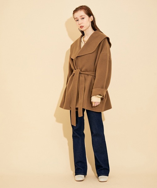 「MADEMOISELLE ROPE'」 コート 38 ブルー レディース_画像7