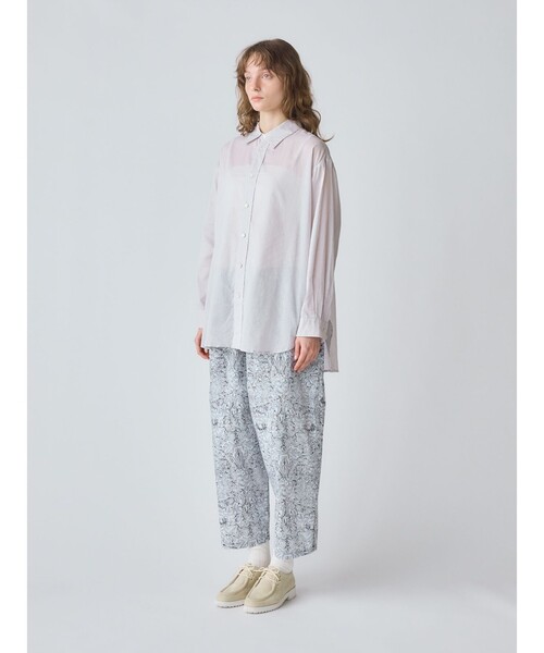 MidiUmi ブラウス シャツ シアーワイドシャツ レディース