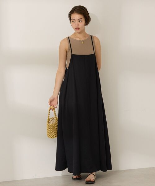 ameri vintage 前後2way ロングワンピース ameri vintage 前後2way ロングワンピース - ワンピース新 発売