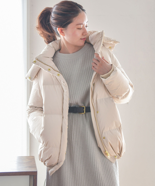 IENA（イエナ） ダウンジャケット 36 ベージュ レディース : ZOZOTOWN