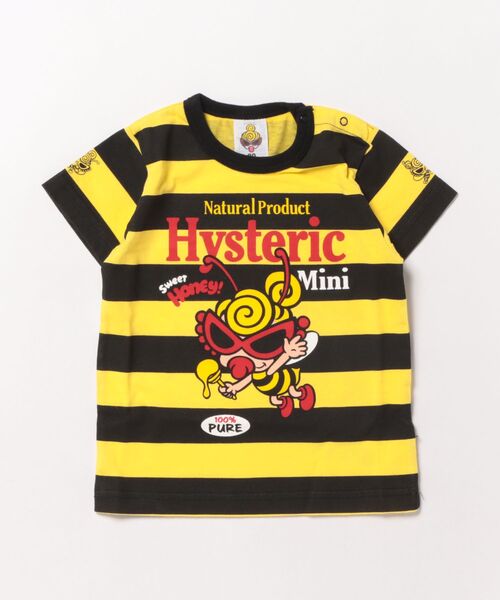 HYSTERIC MINI（ヒステリックミニ） tシャツ LITTLE BEE ボーダー半袖T