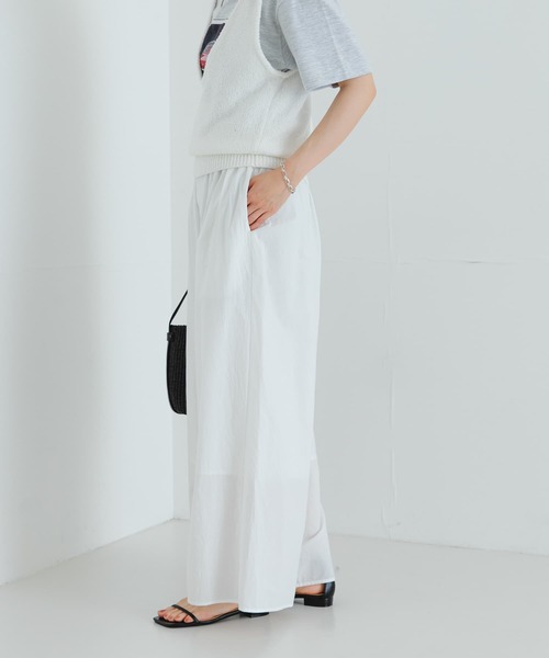 TONE カディーコットンギャザーパンツ 黒 TONE カディーコットンギャザーパンツ 黒 コットン裾ギャザーパンツ