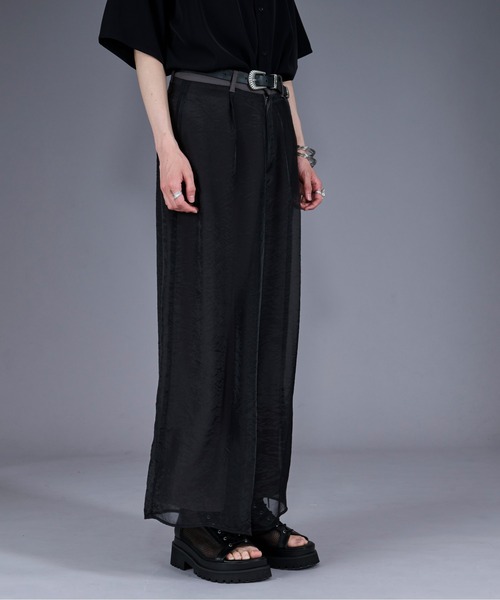 Ellno Loset パンツ シアードッキングワイドパンツ/SET UP対応
