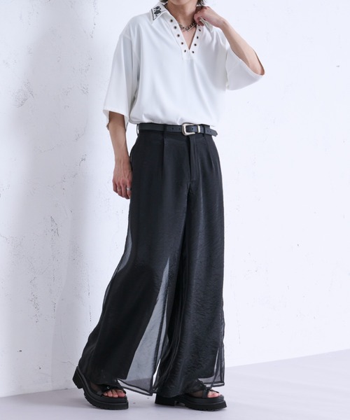 Ellno Loset パンツ シアードッキングワイドパンツ/SET UP対応