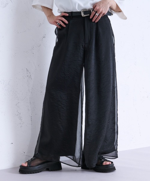 Ellno Loset パンツ Ellno Loset パンツ サイドシアーカットアウトパンツ メンズ