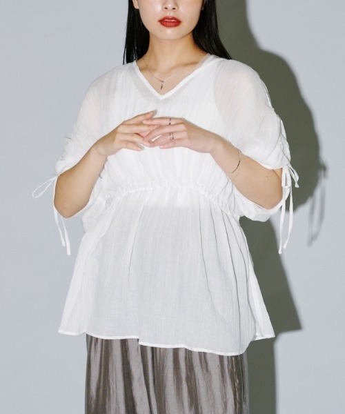 terrace ブラウス シャツ フラッフィードロストぺプラムブラウス 