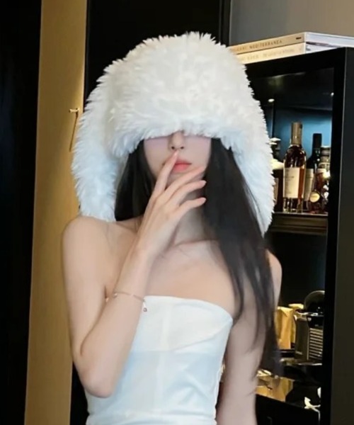 DIAVEL ニット帽 ニットキャップ Bunnyもこもこファーハット「1年中