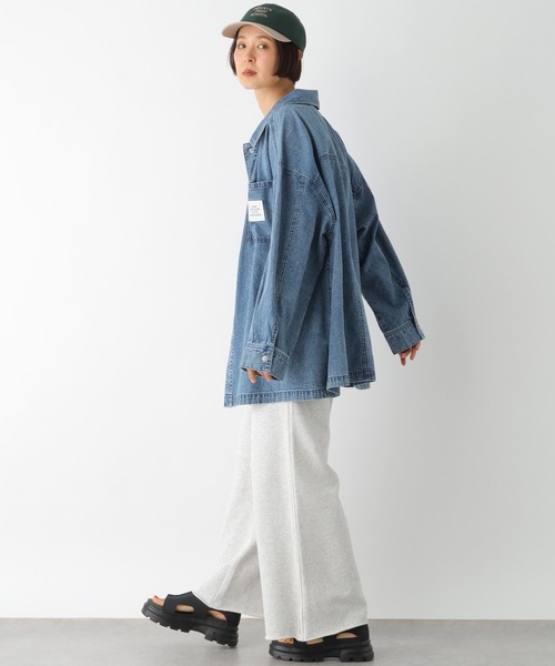確認用・*.︎︎☁︎︎︎︎ Textured Open Collar Checked Shirt、Front Zip Bubble Hem