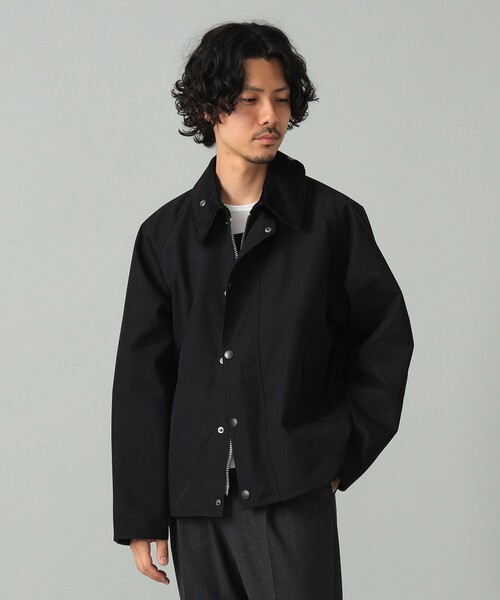 BEAMS F ブルゾン アウター 「別注」Barbour / TRANSPORT ピーチ