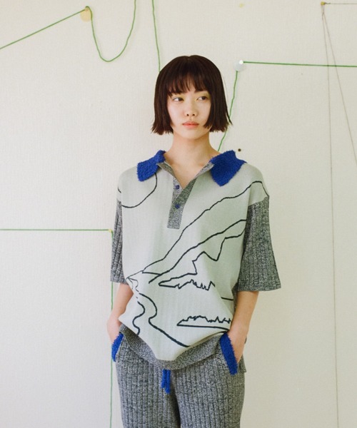 「PAMM」 半袖ニット FREE ミント レディース