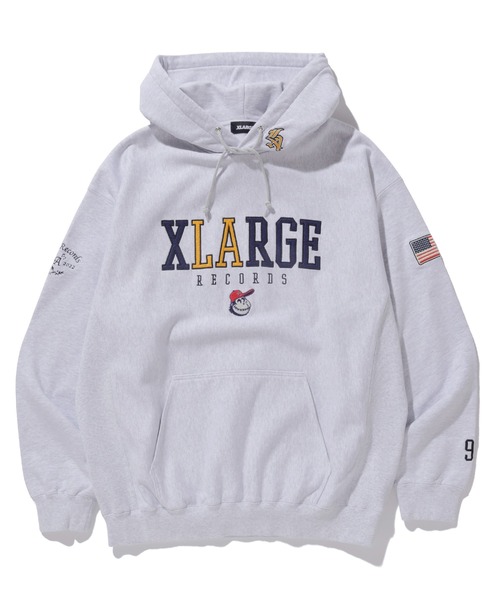 XLARGE グレー フード付きパーカー L 楽天市場】XLARGE BACKSIDE SLANTED OG ZIP HOODED SWEAT