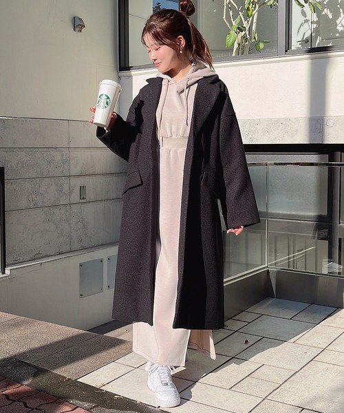 「MIIA」 チェスターコート FREE ライトグレー レディース_画像3