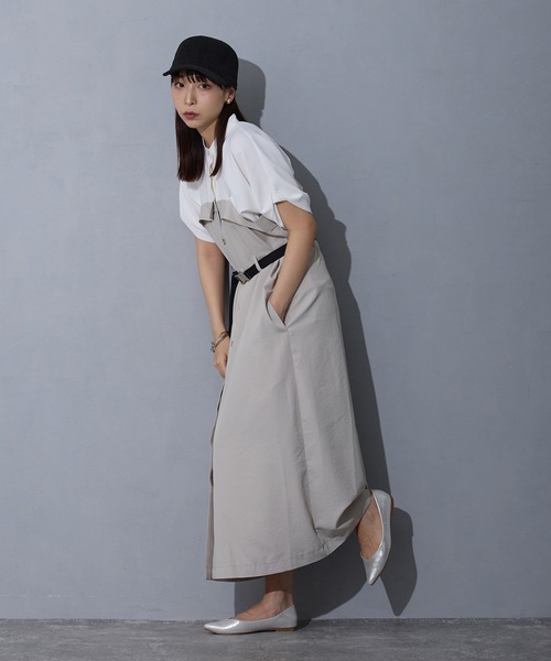 NICOLE white ワンピース ドッキングワンピース : ZOZOTOWN