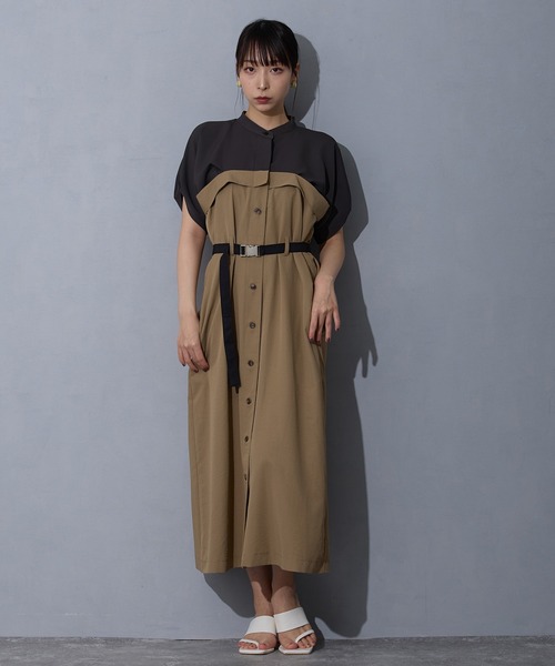23SS●NICK NICOLE●PINTUCK BUTTON DRESS 半袖 ワンピース 人気 23SS○NICK NICOLE○PINTUCK BUTTON DRESS 半袖 ワンピース 人気
