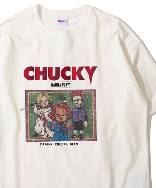 tシャツ 「CHUCKY / チャッキー」バンド風イラストTシャツ レディース メンズ