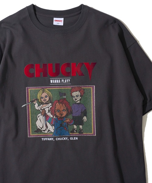 tシャツ 「CHUCKY / チャッキー」バンド風イラストTシャツ レディース メンズ ADPOSION tシャツ 「CHUCKY / チャッキー」バンド風イラストT
