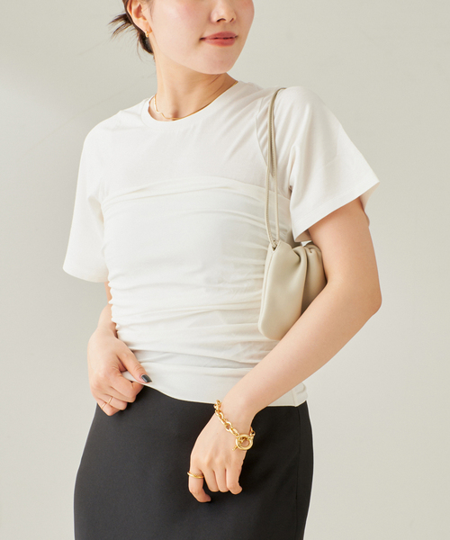 ＊今期＊Plage ギャザー ビスチェTEE plage tシャツ ギャザー ビスチェTEE レディース : ZOZOTOWN