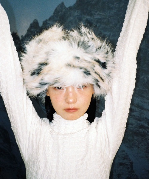 AWESOME NEEDS キャップ 帽子 FUR TRAPPER CAP FLUFFY