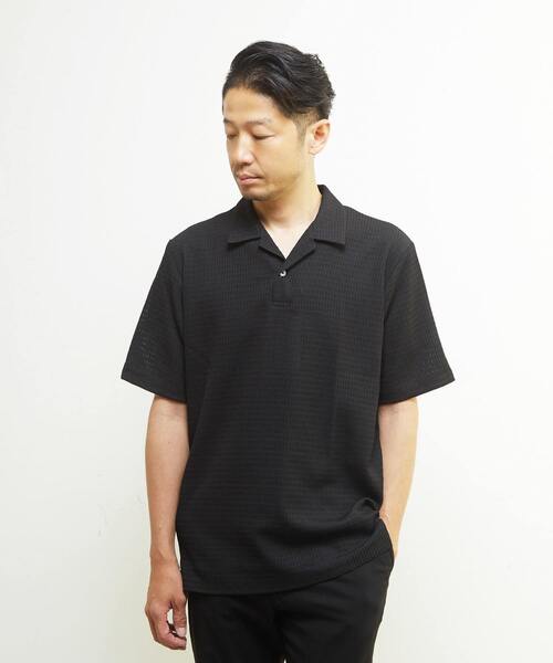 sunsea ポロシャツ　スキッパーポロ zz-M0141UTS034_34-1.jpg?1714615931