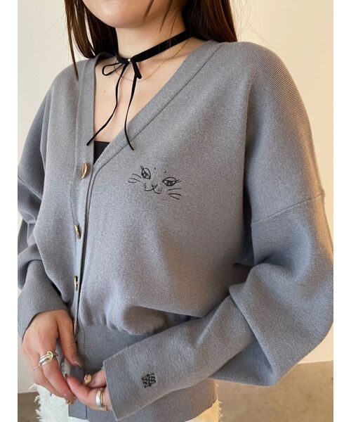 LAGUNAMOON（ラグナムーン） カーディガン LAGUNA CATニットカーデ