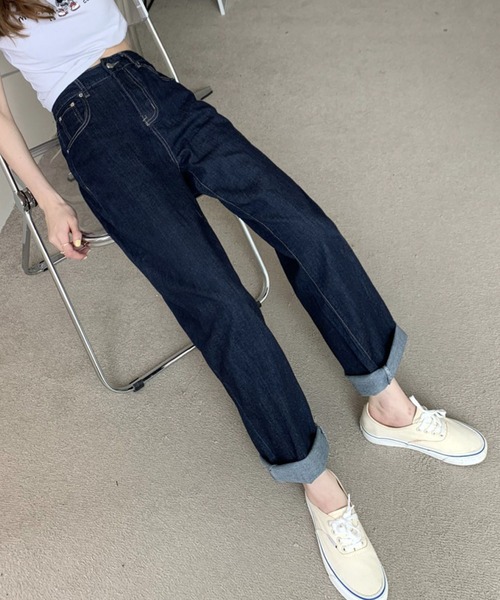 [meJane] [monomart] Denim брюки M индиго голубой женский 