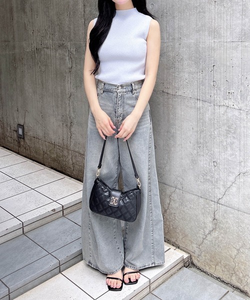 ニット セーター 「WEB限定」ラメシアーノースリニットプルオーバー レディース SNIDEL（スナイデル）の「シアーラメノースリニットプルオーバー