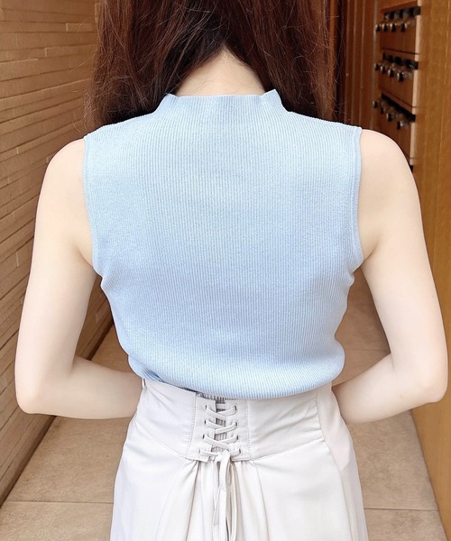 ニット セーター 「WEB限定」ラメシアーノースリニットプルオーバー レディース SNIDEL（スナイデル）の「シアーラメノースリニットプルオーバー