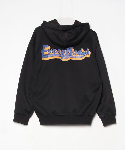 「DESCENTE」 刺繍ジャージブルゾン L ブラック レディース