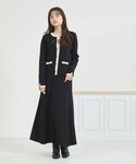ワンピース WEB限定 配色ニットセットアップの詳細画像1