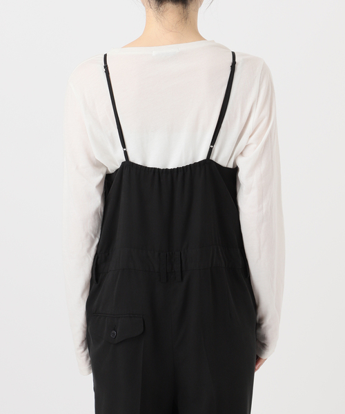 B.C STOCK ブラック サロペット Mサイズ B.C STOCK パンツ セルロースドレスタックサロペット レディース