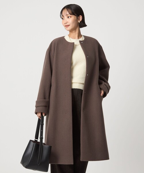 green label relaxing ノーカラーコート コート 「size SHORT