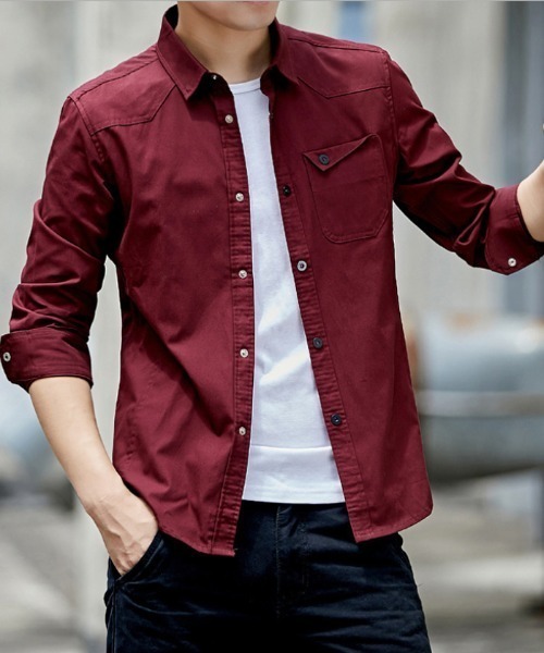 ARCADE シャツ オックスフォード 長袖シャツジャケット -ARCADE