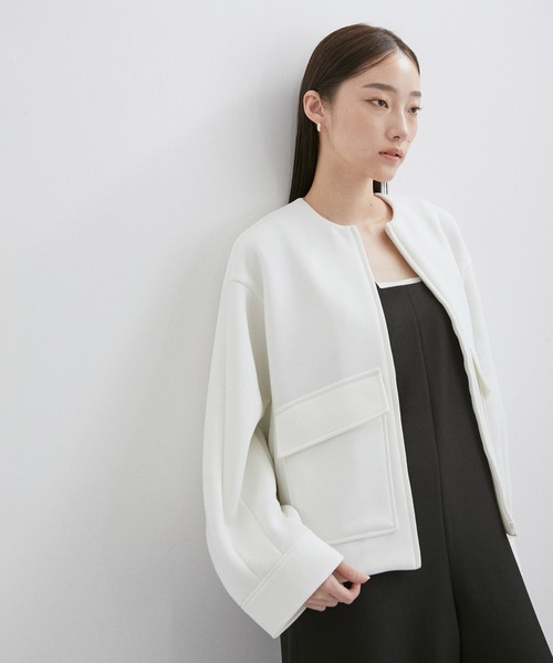 ADAM ET ROPE'（アダムエロペ） ジップアップブルゾン FREE ホワイト