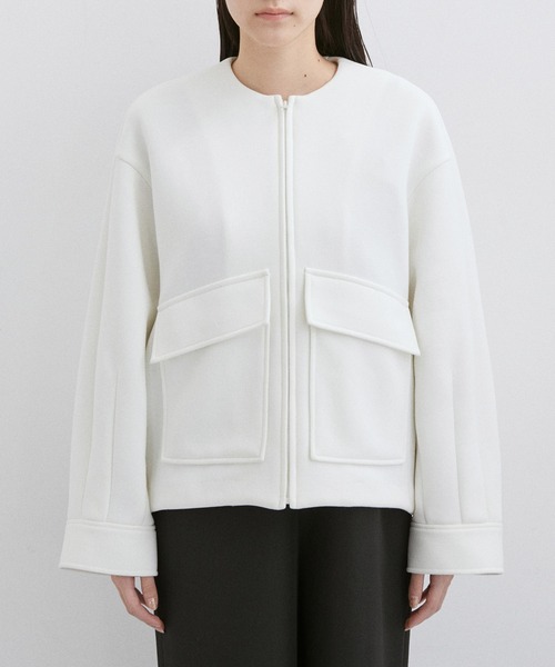 ADAM ET ROPE'（アダムエロペ） ジップアップブルゾン FREE ホワイト