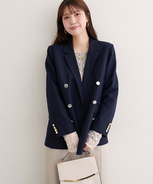 natural couture べこべこ金釦テーラードジャケット WEB限定】べこべこ金釦テーラージャケット | natural couture