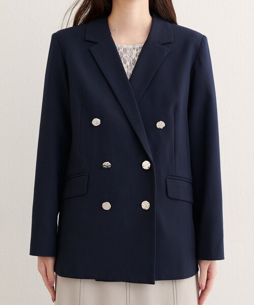 natural couture べこべこ金釦テーラードジャケット べこべこ金釦テーラードジャケット | natural couture(ナチュラル