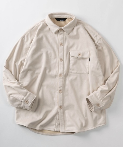 シャツ 「70」カットスウェード 裏起毛 シャツジャケット メンズ