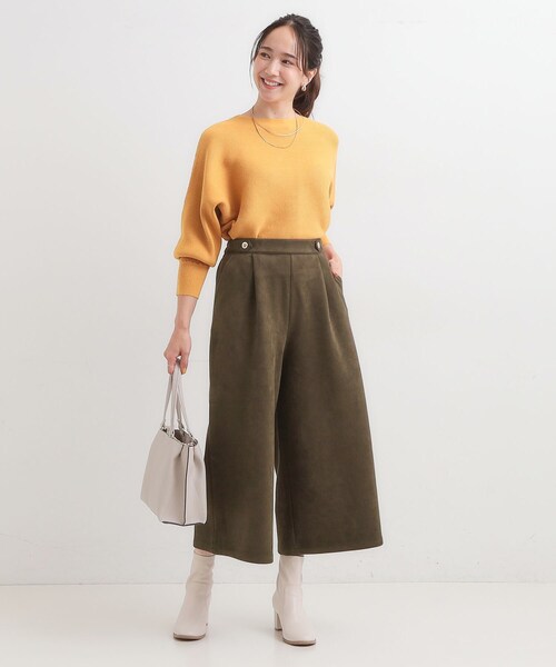 未使用 pristine ガウチョパンツ DRESKIP（ドレスキップ） パンツ 「洗濯機可/S-LL」やわらかスエード調