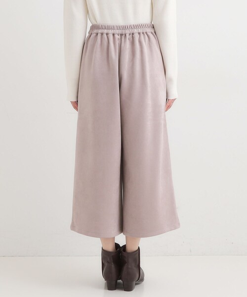 DRESKIP（ドレスキップ） パンツ 「洗濯機可/S-LL」やわらかスエード調