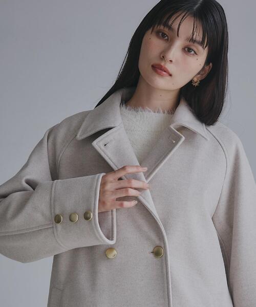 THE SHOP TK コート アウター クラシカルな装い ウールライクスタンド