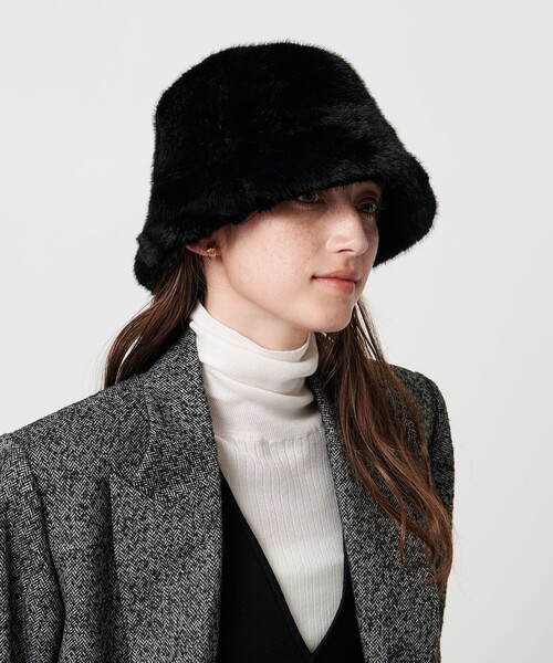 【新品未使用タグ付き】UNITED ARROWSフェイクファー　バケットハット UNITED ARROWS（ユナイテッドアローズ） 帽子 ハット フェイクファー