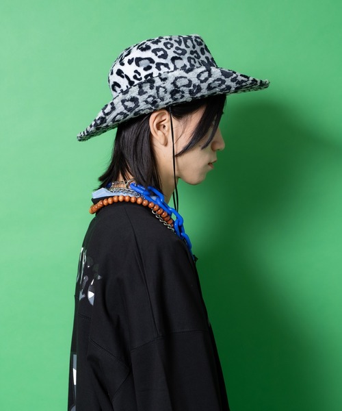 帽子 ハット レディース an meets zakka レオパードベロアファー