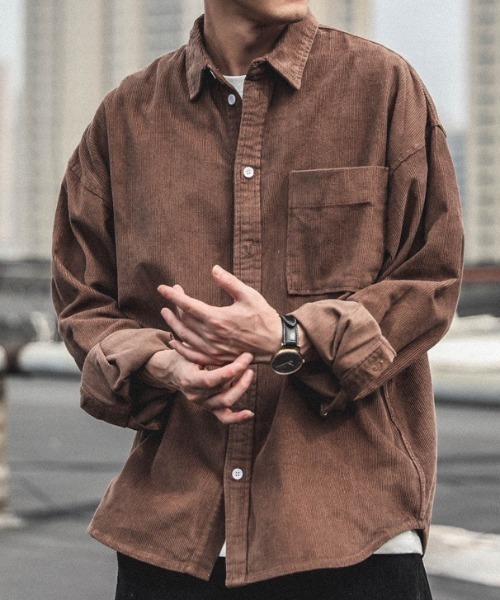 DUMMY ルーズコーデュロイワークシャツ　フリーサイズ　中古　定価37,400 シャツ メンズコーデュロイシャツ メンズ : ZOZOTOWN Yahoo!店 - 通販