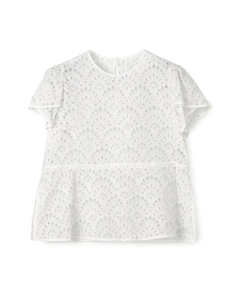TOMORROWLAND collection ブラウス シャツ 半袖 ピーコックエンブロイ