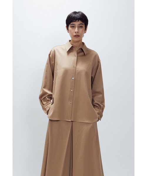 1er Arrondissement ブラウス シャツ ウールサテンシャツ レディース