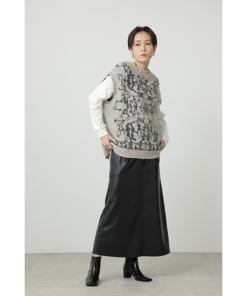 「ROSE BUD」 ノースリーブニット FREE ベージュ レディース_画像3