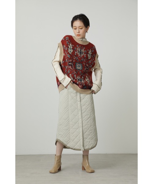 「ROSE BUD」 ノースリーブニット FREE ベージュ レディース_画像5