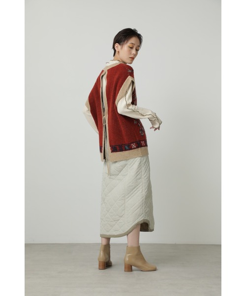 「ROSE BUD」 ノースリーブニット FREE ベージュ レディース_画像6