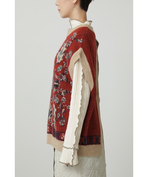 「ROSE BUD」 ノースリーブニット FREE ベージュ レディース_画像8